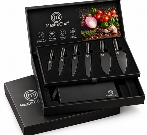Set Profesional MasterChef™ de 6 Cuchillos con Soporte Magnético